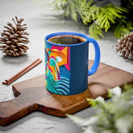Surfing Zebra Colorful Mugs (11oz, 15oz)