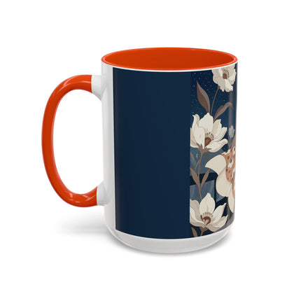 🌸✨ The Midnight Magnolia Masquerade Colorful Mug – Art Deco Nocturne