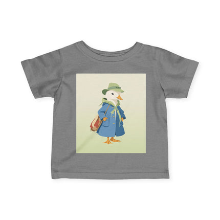 🦆🎒 The Little Woodland Duck Explorer Infant Fine Jersey Tee – Whimsical Storybook Adventure