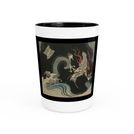 Picture Album Featuring a Dragon by Utagawa Hiroshige Ceramic Shot Glass