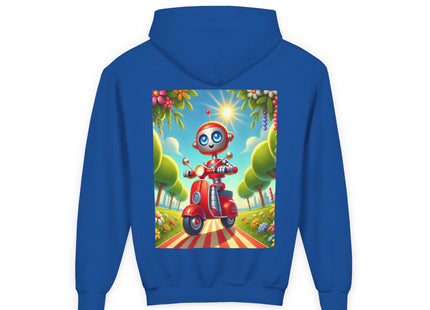 The Traveling Robot Youth Heavy Blend Hooded Sweatshirt