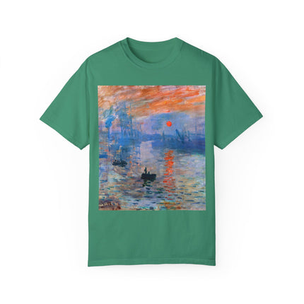 Sunrise by Claude Monet Unisex Garment-Dyed T-shirt