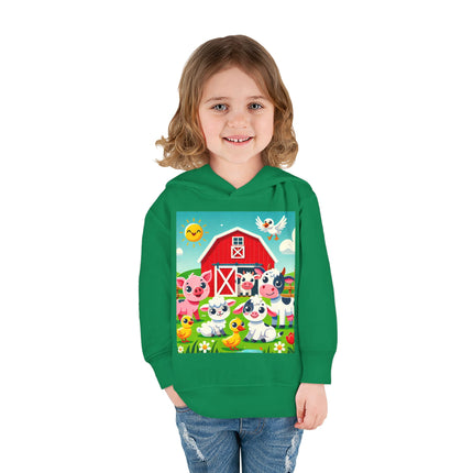 Happy Barnyard Morning Toddler Pullover Fleece Hoodie