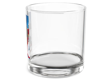 Elegant Winter Woman in Sleigh Rocks Glass, 10oz