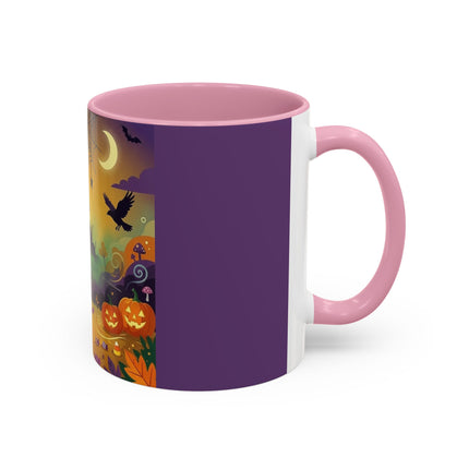 🌙🎃 The Scarecrow Of Haunted Hollow Colorful Mug – Whimsical Halloween Mystery