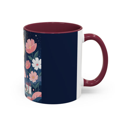 🕛🌸 Midnight Waltz Before Christmas Colorful Mug – Art Deco Holiday Fantasy