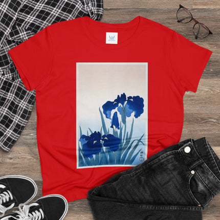 Irises by Ohara Koson Women's Midweight Cotton Tee