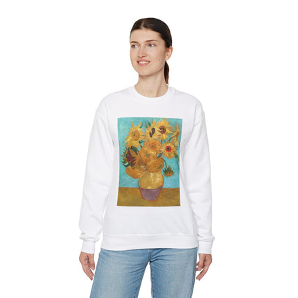 Vase with Twelve Sunflowers by Vincent Van Gogh Heavy Blend™ Crewneck Sweatshirt