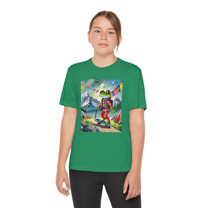 Skateboarding Frog Youth Competitor Tee – Whimsical Adventure & Playful Energy