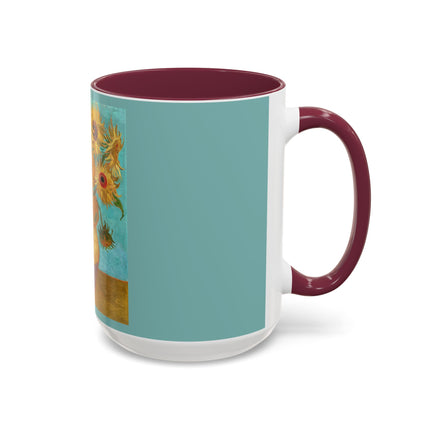 Vase with Twelve Sunflowers by Vincent van Gogh Colorful Mugs (11oz, 15oz)