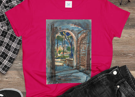 Gate in S. Miniato by Martin Monnickendam Women's Midweight Cotton Tee