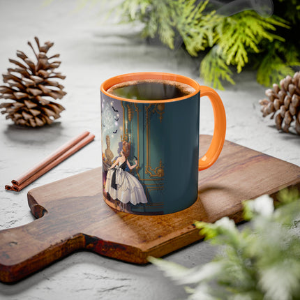 🕯️🎃 The Moonlit Manor Drawing Room Colorful Mug – Elegant Halloween Charm