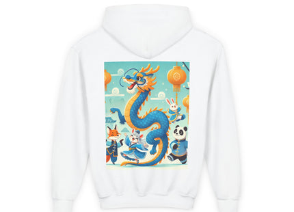 Blue & Gold Dragon Festival Parade Youth Heavy Blend Hooded Sweatshirt