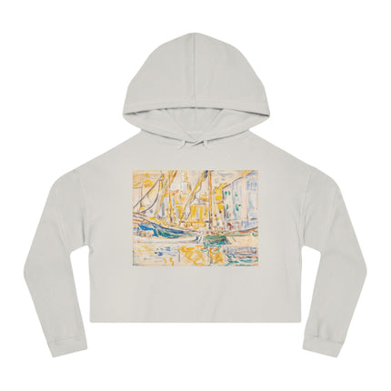 Saint-Tropez by Paul Signac Women’s Cropped Hooded Sweatshirt