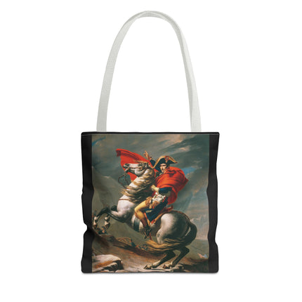 Napoleon Crossing the Alps by Jacques-Louis David Tote Bag (AOP)