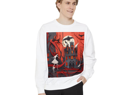 Halloween Night Scene Unisex Garment-Dyed Sweatshirt