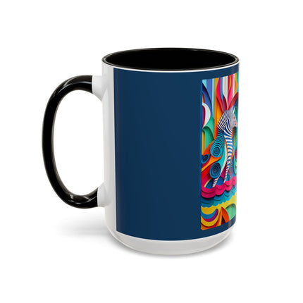 Surfing Zebra Colorful Mugs (11oz, 15oz)
