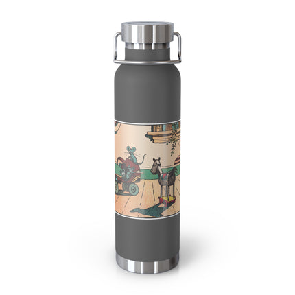Mischievous Mice on Wheels Copper Vacuum Insulated Bottle, 22 oz