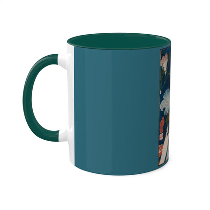 Modern Gallants with Morning Glories by Tsukioka Yoshitoshi Colorful Mugs, 11oz