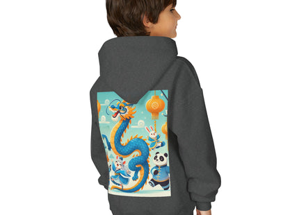 Blue & Gold Dragon Festival Parade Youth Heavy Blend Hooded Sweatshirt