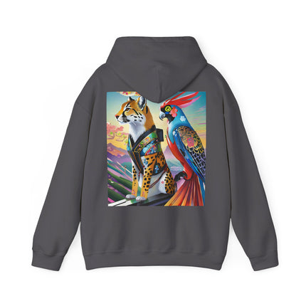 Cheetah and Parrot Cybernetic Duet – Heavy Blend™ Hooded Sweatshirt