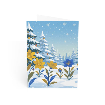 🌼❄️ The Lady Of The Golden Winter Blossom Greeting Card – Art Deco Holiday Elegance