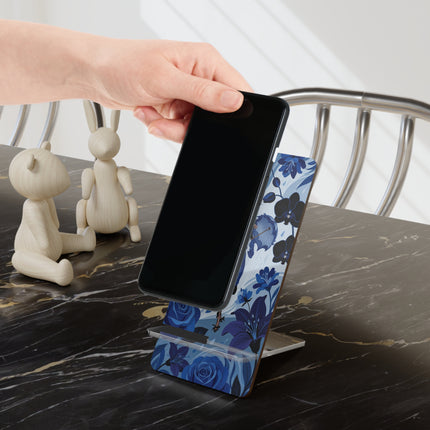 ☔🌹 The Lady In The Blue Rain Mobile Display Stand – Art Deco Floral Elegance
