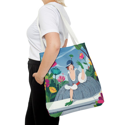 🌺🦚 The Lady Of The Peacock Garden Tote Bag – Art Deco Floral Fashion