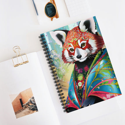 Cybernetic Red Panda Spiral Notebook - Ruled Line