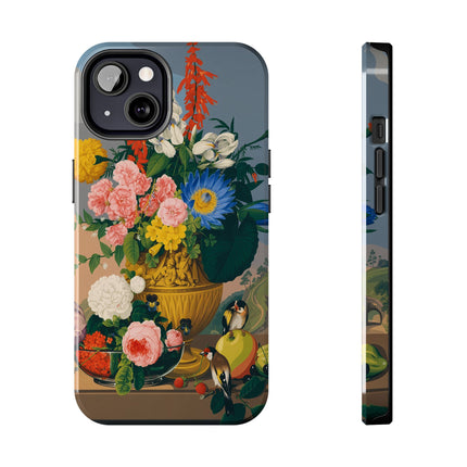 🌺🐦 The Garden Of Golden Birds Phone Case – Art Deco Floral Elegance