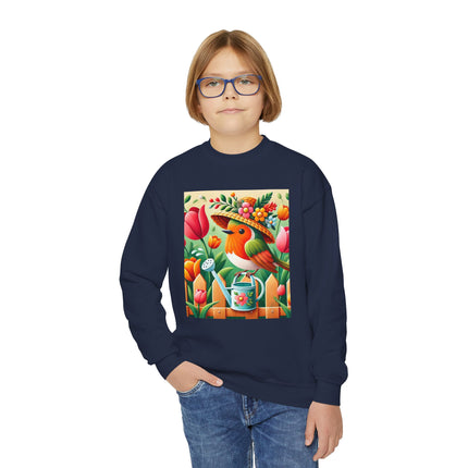 The Little Garden Tender Youth Crewneck Sweatshirt – Sunshine, Sweetness & Blooming Imagination