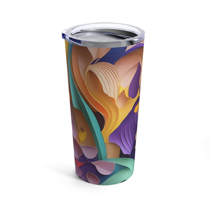 The Elegant Iris Flower Tumbler 20oz