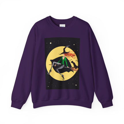A Witch’s Moonlit Flight Unisex Heavy Blend™ Crewneck Sweatshirt