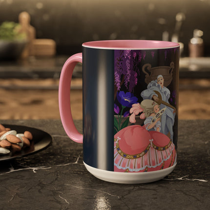 The Moonlit Garden Serenade Colorful Mugs – Art Deco Musical Elegance