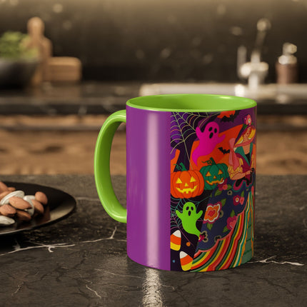 🌈👻 The Rainbow Ghost Masquerade Colorful Mug – Colorful Halloween Charm