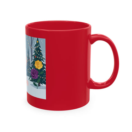 🏮🎄 The Winter Lantern Celebration Ceramic Mug – Art Deco Asian Christmas Elegance