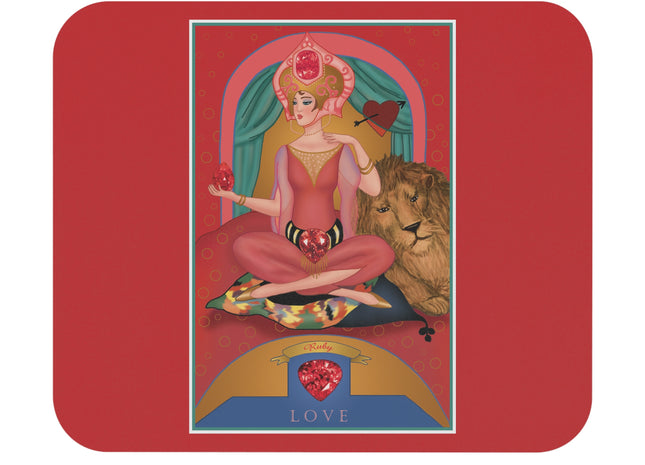July & Ruby (from the Gem Series) by Sofia Chiostri Mouse Pad, Rectangle
