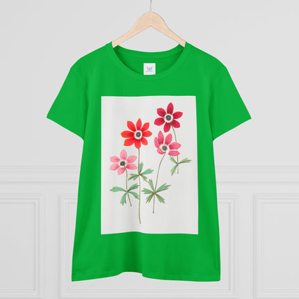 Women's Anemone Print Midweight Cotton Tee