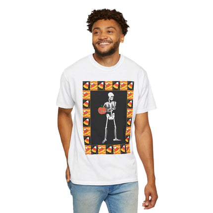 Candy Corn Skeleton Unisex Garment-Dyed T-shirt