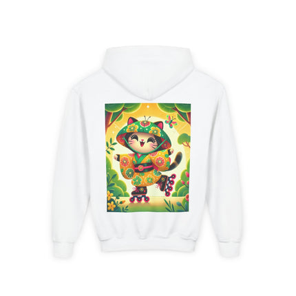 Firefly Dance on Wheels Youth Hooded Sweatshirt – Magical Motion & Playful Glow