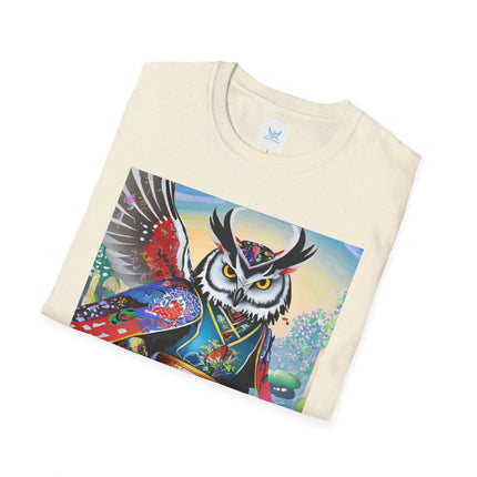 Cyberpunk Samurai Owl Softstyle T-Shirt