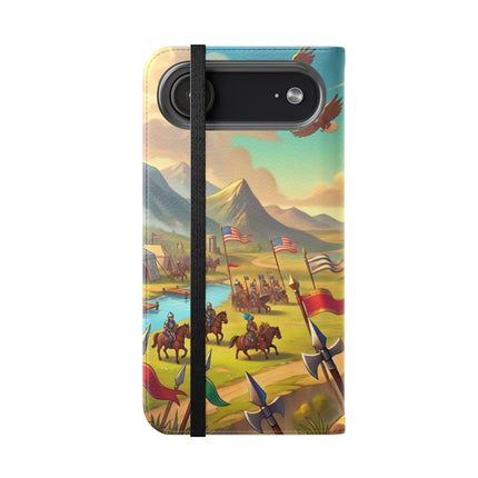 🦅⚔️ Watchful Guardian Flip Case – Courage, Leadership & Noble Adventure