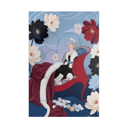 🌺✨ The Lady Of The Starlit Enchanted Garden Puzzle – Art Deco Floral Fantasy