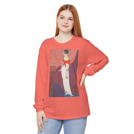 L’Entracte by Georges Lepape Garment-dyed Long Sleeve T-Shirt