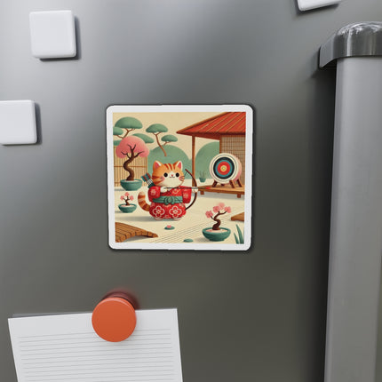 Archer Kitten in the Zen Garden Die-Cut Magnets (5 Sizes)