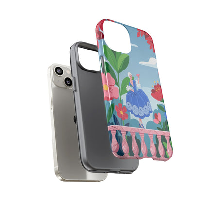 🌺🪭 The Lady Of The Grand Flower Terrace Phone Case – Art Deco Garden Elegance