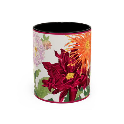 Dahlia Flower by Tanigami Kônan Colorful Mugs (11oz, 15oz)