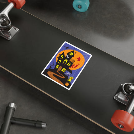 Halloween Night at the Haunted House Die-Cut Stickers (5 Sizes)