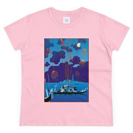 Fireworks in Venice by George Barbier Women's Midweight Cotton Tee