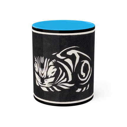 December (Cat Lying) by Anna Julia de Graag Colorful Mugs, 11oz